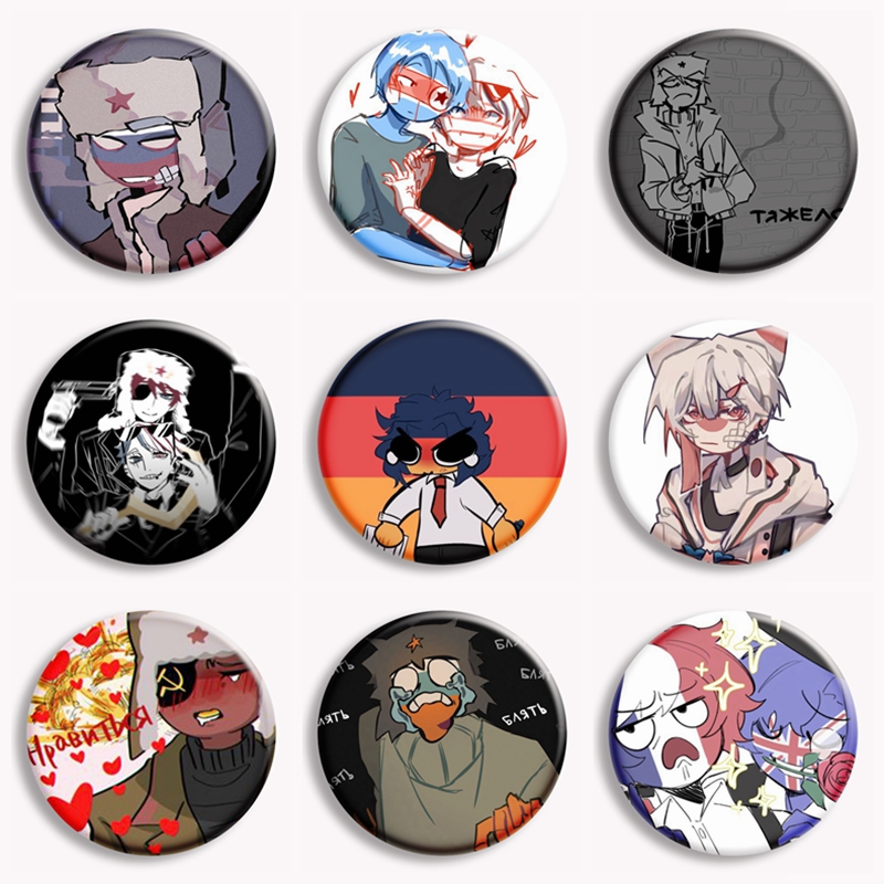 Pin Button Badge - Countryhuman Fan Sanat Düğme Pin Komik