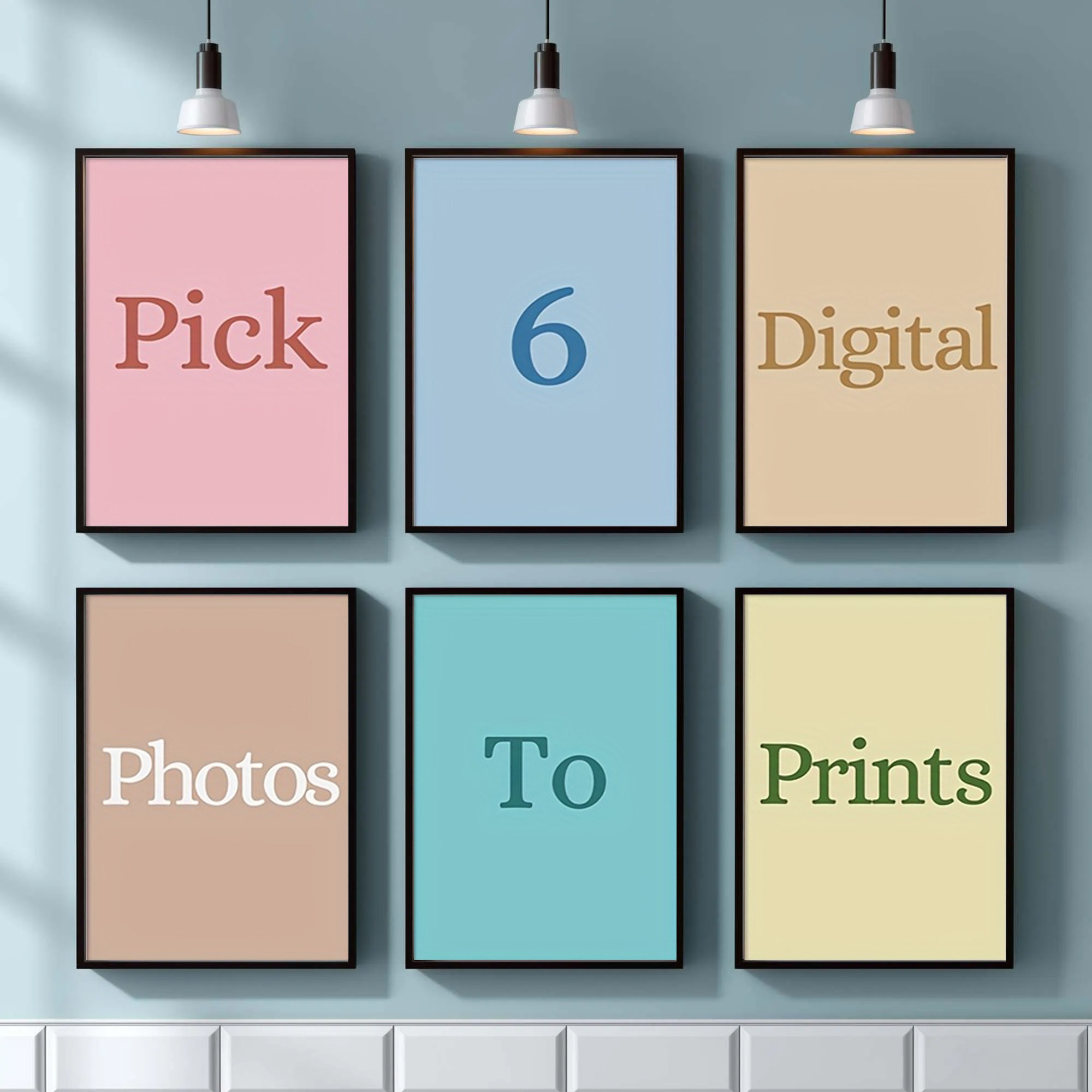 Art Print Framed - 4/5/6 adet Özel Kanvas Baskı Kişiselleştirilmiş