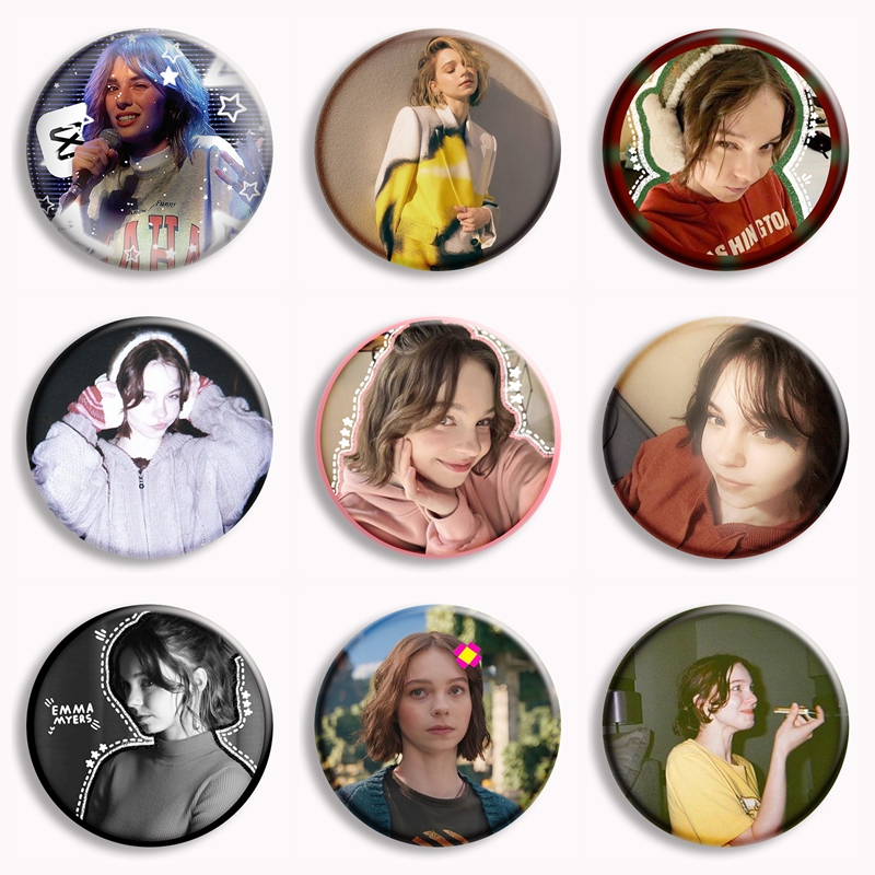 Pin Button Badge - Emma Myers Estetik Yumuşak Düğme Rozeti
