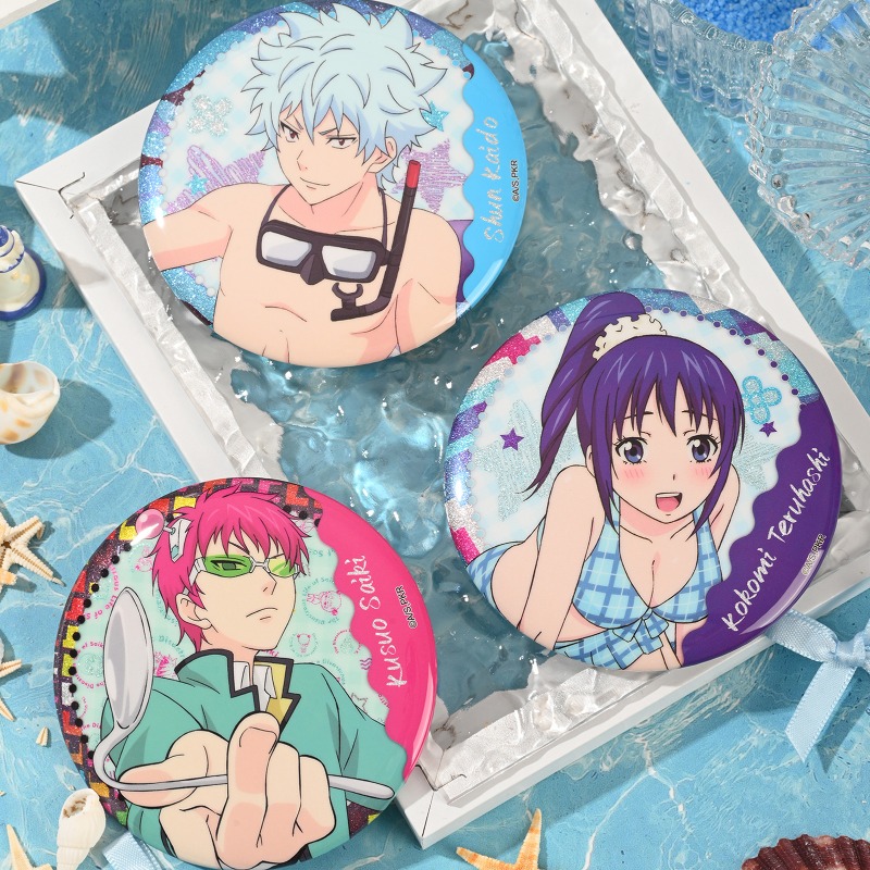 Pin Button Badge - Saiki Kusuo Sevimli Anime Ürünleri Yuvarlak