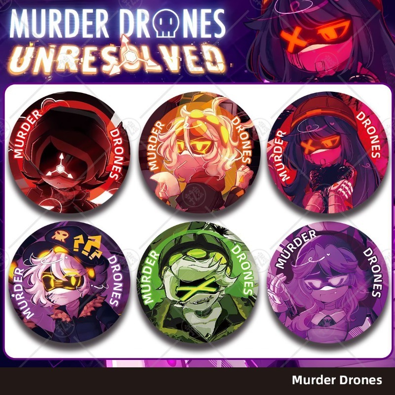 Pin Button Badge - Cinayet Drone'ları Sevimli Çizgi Film Anime