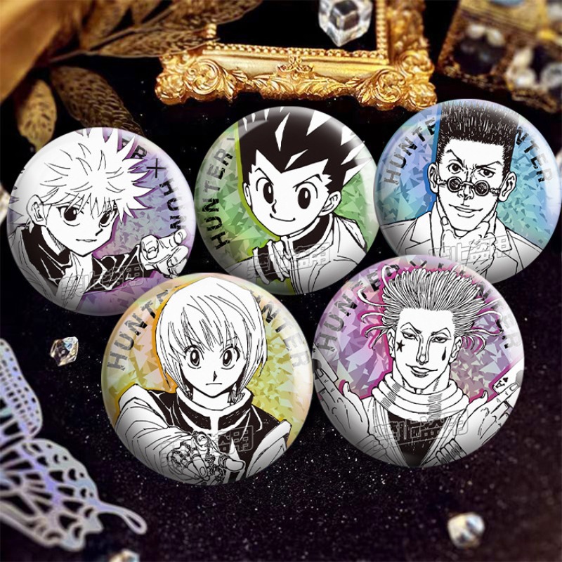 Pin Button Badge - 5 adet HUNTER×HUNTER çizgi film karakteri