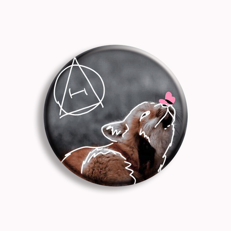 Therian sembol düğme Pin tilki - Pin Button Badge incelemesi ve fiyatı